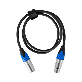 Hybrid XLR male to XLR female DMX lighting cable (1M)