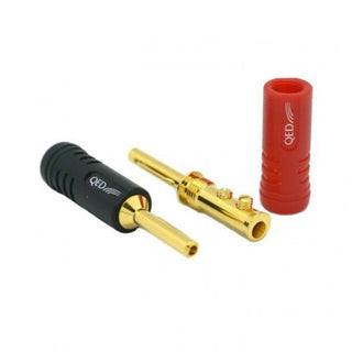 QED Screwloc ABS 4mm Plug 2Red/2Blk