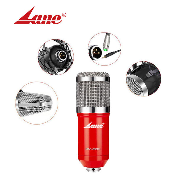 LANE BAM-800 Studio Condenser Microphone Kit (Red) - Open Box