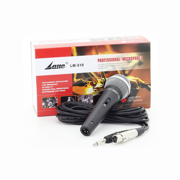 Lane LM-510 Classic Dynamic Professional Single Wired Microphone