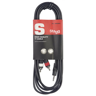 Stagg SYC1 Mini Jack to Dual RCA - 1M