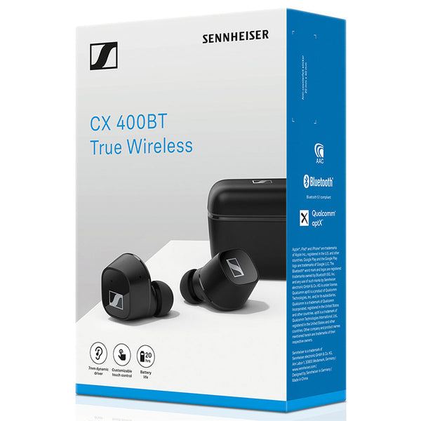 Sennheiser CX 400BT True Wireless In-Ear Earbuds (Black)